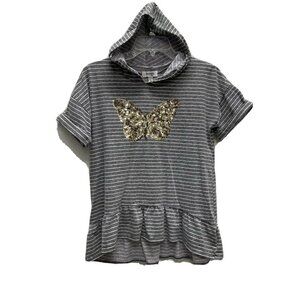 SPEECHLESS Kids Girls Large Sequin Butterfly Hood